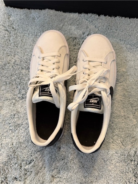 Nike Shoes - Women’s Nike Court Royale AC White Canvas Sneakers with Black Detailing
